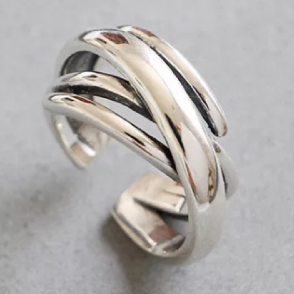 ♾Insta sterling silver geometric ring - Picture 4 of 6